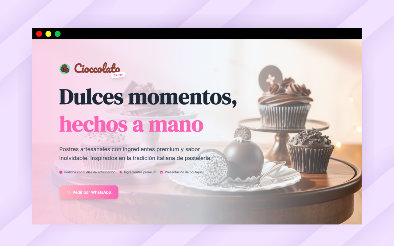 Cioccolato Landing Page